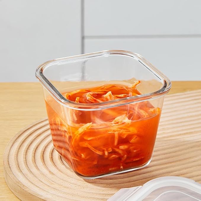 H.JSS WDJS 4 Cup Square Glass Food Storage Container - Image 3