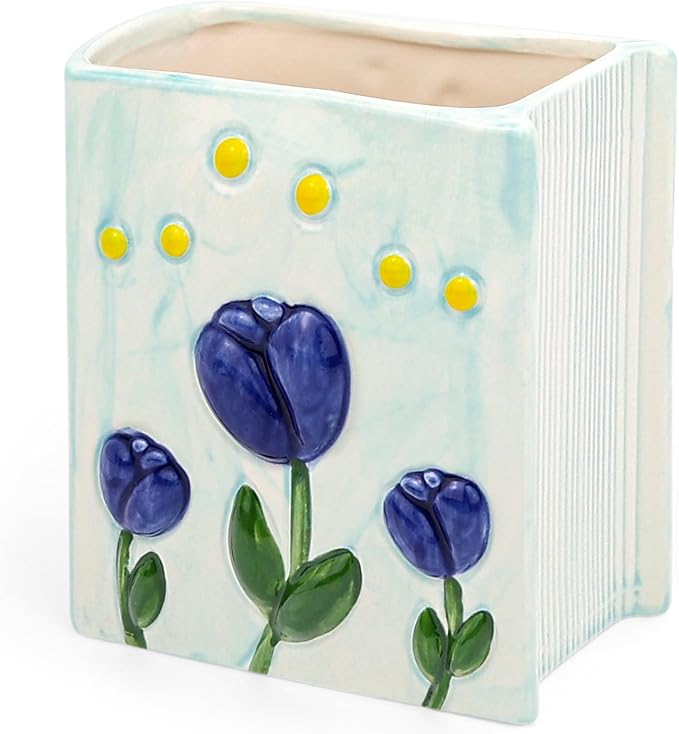 Book Vase Tulip Pencil Cup Pen Holder by Busnos