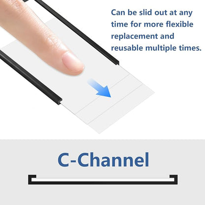 TOTiyea C Channel Magnetic Label Holders 2" x 4" 25 Pack - Image 5