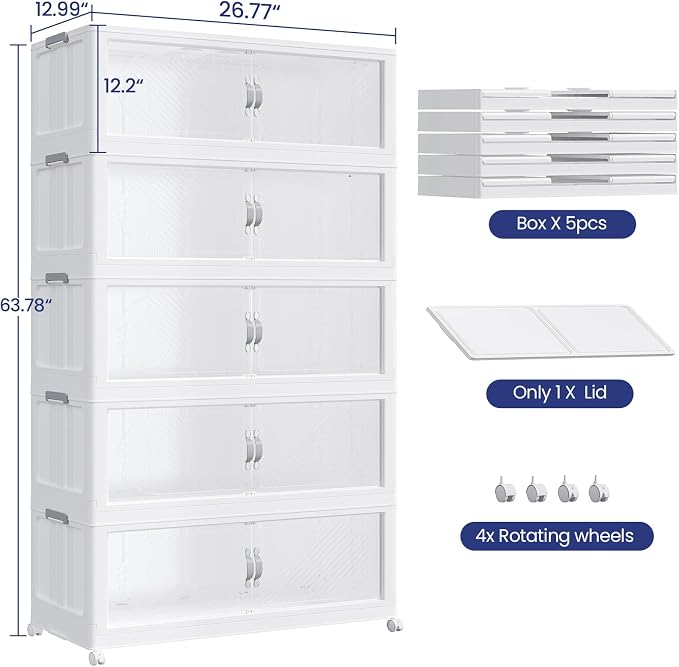 600QT Extra Large Stackable Storage Bins - Image 2