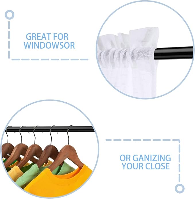 AIZESI Spring Tension Curtain Rods Short Tension Rod - Image 7