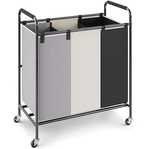 VEVOR 3-Section Laundry Basket, Heavy Duty Laundry Hamper Storage Organizer by VEVOR