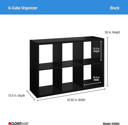 ClosetMaid 6 Cube Storage Shelf Organizer Bookshelf - Image 3