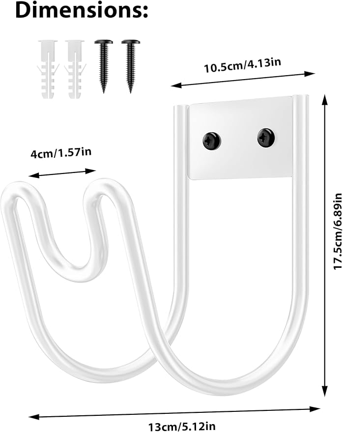 Metal Garden Hose Holder, Sturdy Wall Mounted Water Hose Hanger, Solid Hose Hook - Image 2