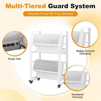 32 Device Mobile Charging Cart Universal Open Charging Station - Image 5