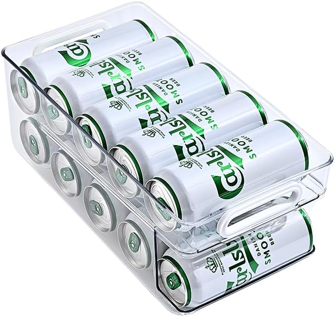 Xicennego Upgrade 2-Tier Rolling Soda Can Storage Organizer by Xicennego