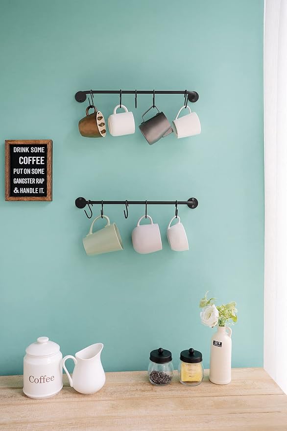 Mkono Mug Holder Wall Mounted Coffee Cup Rack Hanger Modern Metal - Image 3