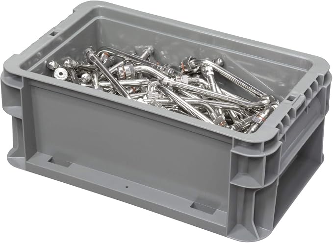 Buckhorn SW120705F101000 Plastic Straight Wall Storage Container Tote, Light - Image 4