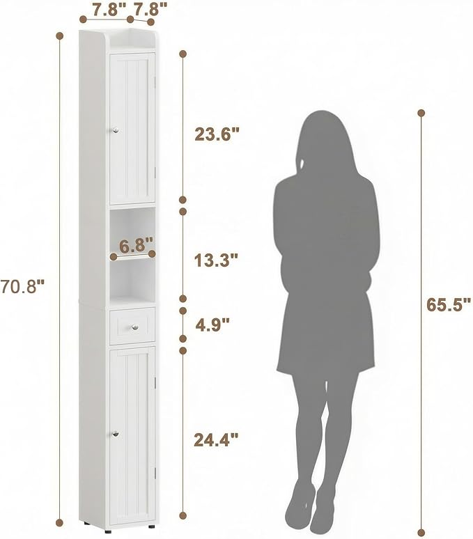 ChooChoo Narrow Bathroom Storage Cabinet - Image 3