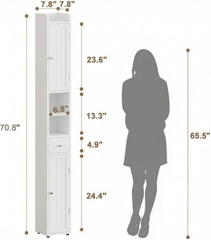 ChooChoo Narrow Bathroom Storage Cabinet - Image 3