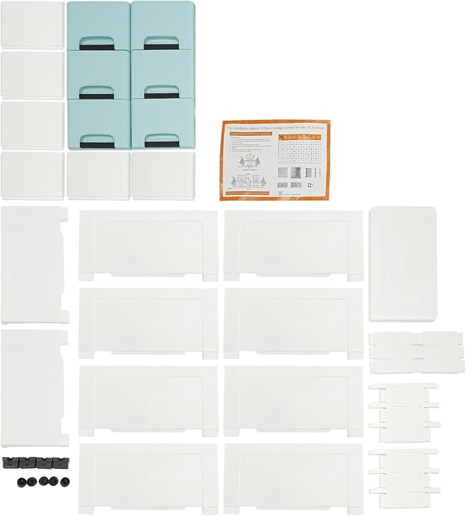6 Drawers Storage Cabinet for Narrow Space and Home Office, Slim Rolling - Image 9
