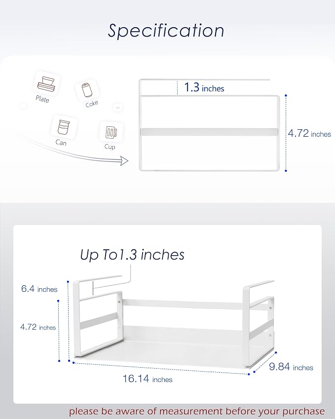 Nxconsu 2Pack Under Shelf Storage Basket Organizer Hanging Holder - Image 2