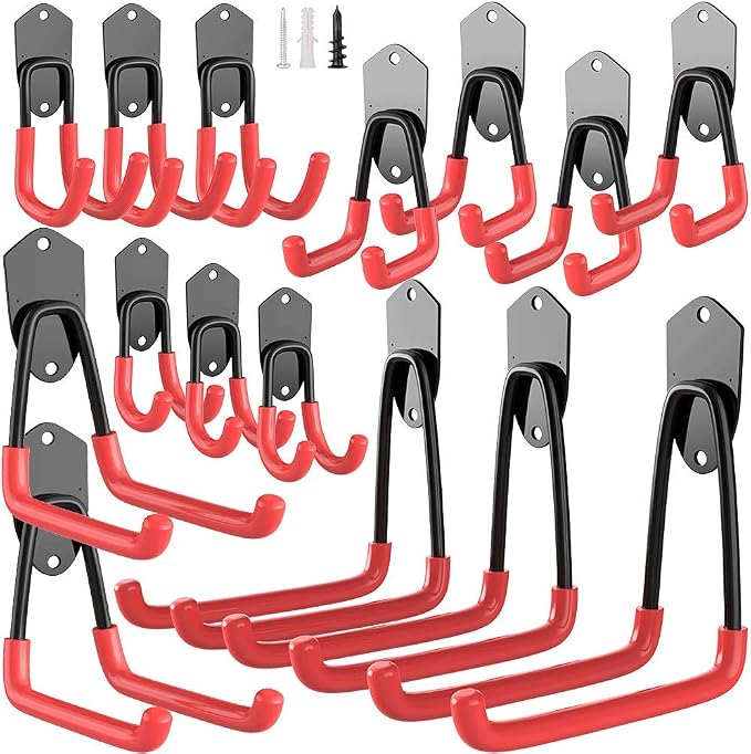 TORACK Garage Hooks Heavy Duty, 15 Pack Wall Mount Steel Utility Hooks&Hangers - Image 8