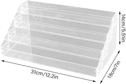 Acrylic Nail Polish Organizer 4 Tier Transparent Makeup Display Stand Storage - Image 3