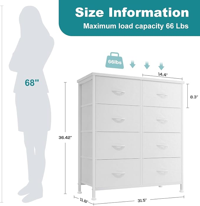 OLIXIS 8 Drawer Storage Dresser - Image 3
