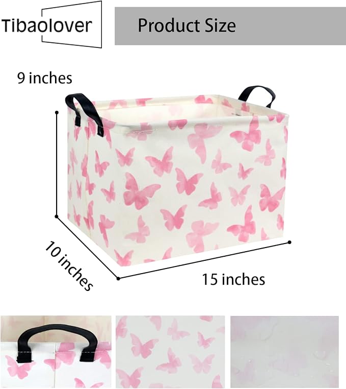Rectangular Butterfly Basket Kids Baby Storage Basket Cute Toy Storage Bin - Image 6