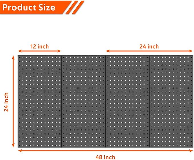 Ultrawall 4 Pcs Metal Pegboard Wall Panels, Peg Boards - Image 2