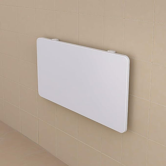 MM MELISEN White Wall Mounted Desk 40x20 Inch, Fold Down Folding Table by MMMELISEN