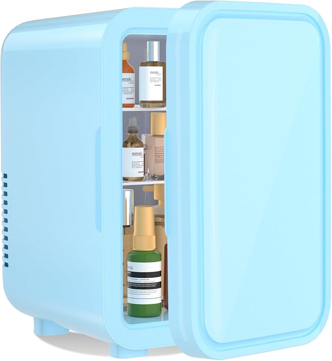 Mini Fridge, 6 Liter/8 Can 110V AC/DC Portable Thermoelectric Cooler by YASHE