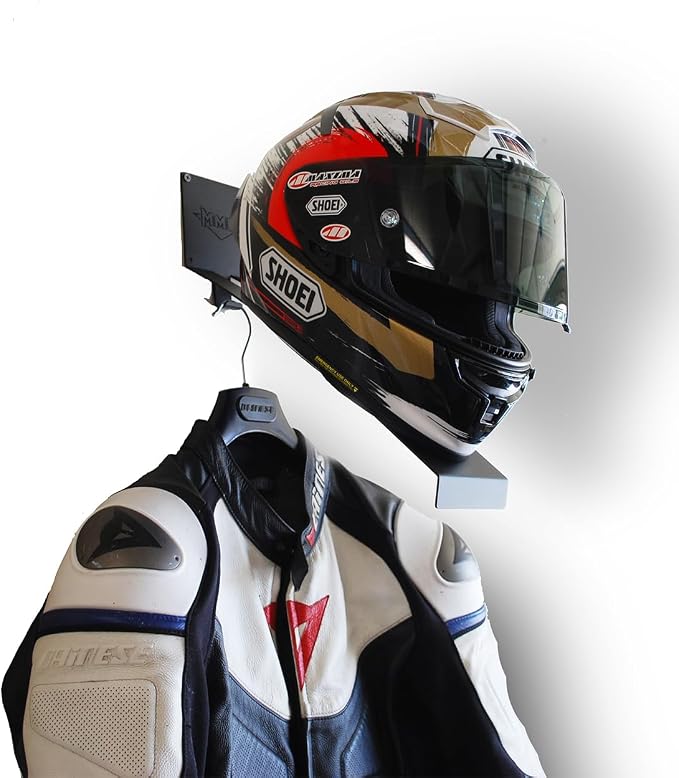 Motorcycle Helmet Holder by Unknown