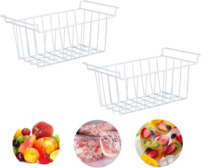 2PCS Freezer Organizer Bins, Steel Wire Freezer Basket - Image 7