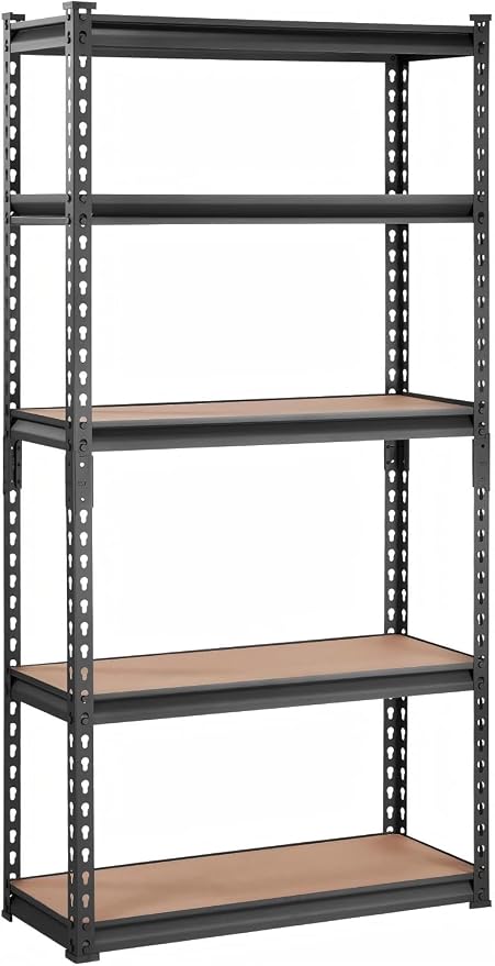 Storage Shelving Unit, 5-Tier Adjustable Metal Storage Shelves by Unknown