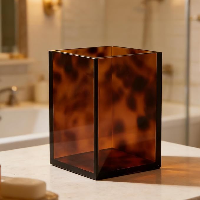 Toiletry Caddy - Resin Leopard Print Shelf Organizer, Grip Base Cosmetic Holder - Image 4