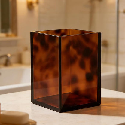 Toiletry Caddy - Resin Leopard Print Shelf Organizer, Grip Base Cosmetic Holder - Image 4