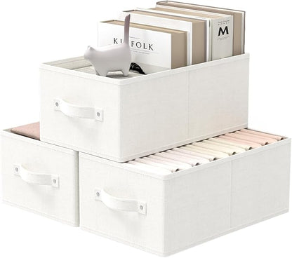 Storage Bins, 3 Pack Foldable Cloth Basket, Cube Organizer by Unknown