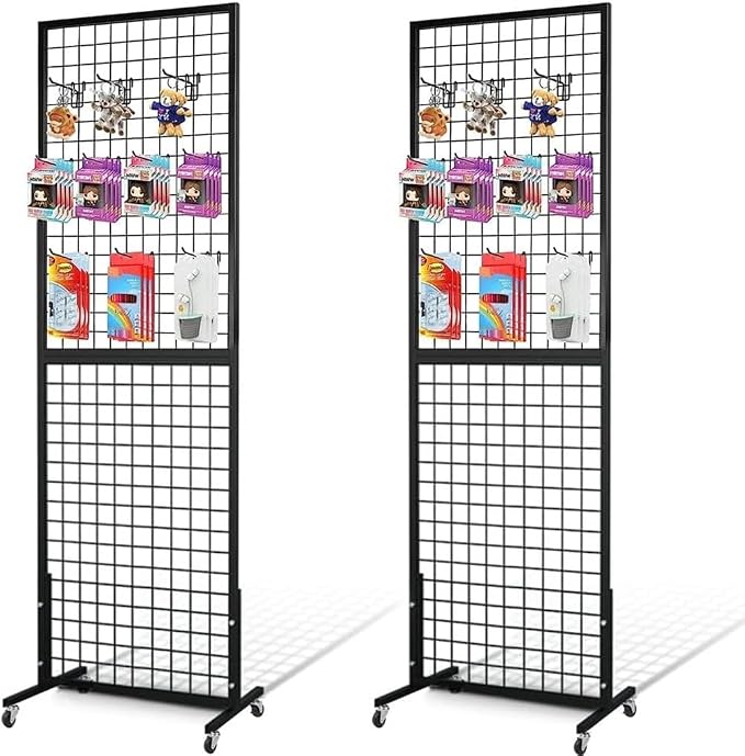 Grid Wall Panels, 2 Packs 2'x 6' Gridwall Panels Tower by NectaCol