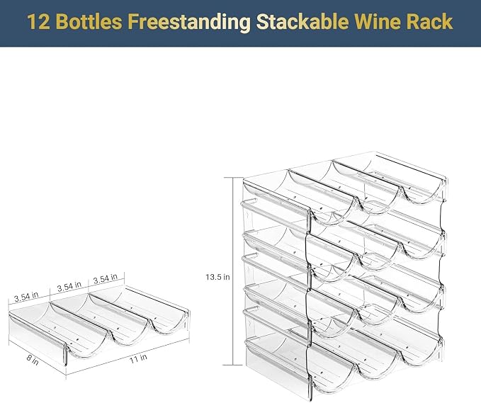 Plastic Water Bottle Organizer and Wine Rack Storage Holder, 4 Tier 12 - Image 9