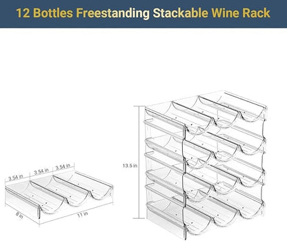 Plastic Water Bottle Organizer and Wine Rack Storage Holder, 4 Tier 12 - Image 9