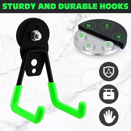 Landhoow Large Magnetic Hooks Heavy Duty Garage Magnet Hooks Strong Storage - Image 3