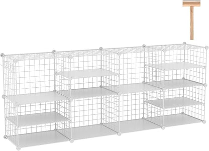 C&AHOME Wire Cube Storage Unit, Interlocking Metal Wire - Image 9