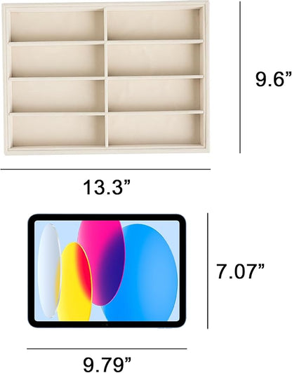 Frebeauty Sunglass Organizer, Velvet Glasses Organizer, 8-Slot Sunglasses Tray - Image 4