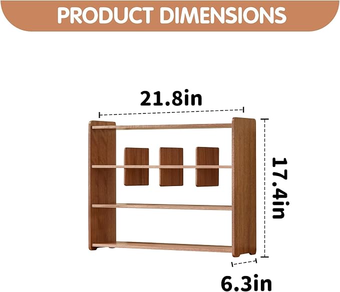 Coffee Cup Holder for Countertop Walnut Wood Coffee Mugs Holder for Kitchen Mug - Image 2