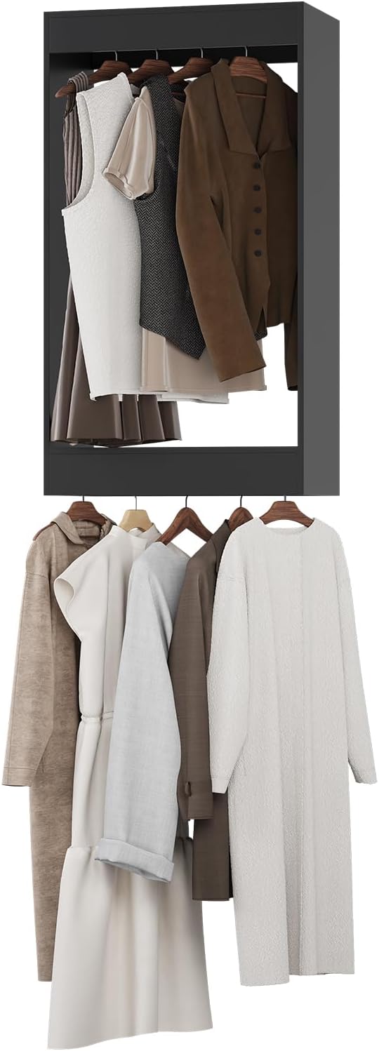 Double Hanging Closet Unit, Modular Closet System, Wood Closet System Organizer by Unknown