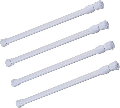 4 Pack Spring Tension Curtain Rod, 23.6-43.3 Inches Tension Rods Cupboard Bars by Unknown