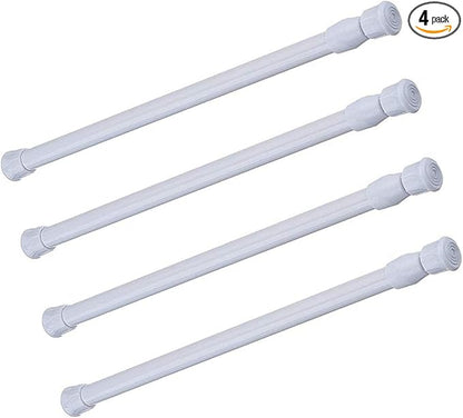 Tension Rods, 4 Pack 15.7-28 Inches Adjustable Spring Steel Cupboard Bars by Unknown
