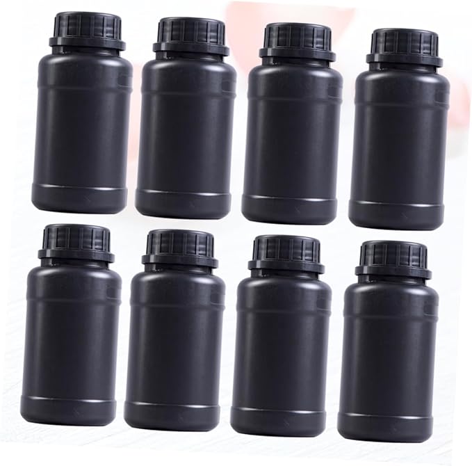 TIDTALEO 8pcs Black Plastic Engineering Bottles - Image 2