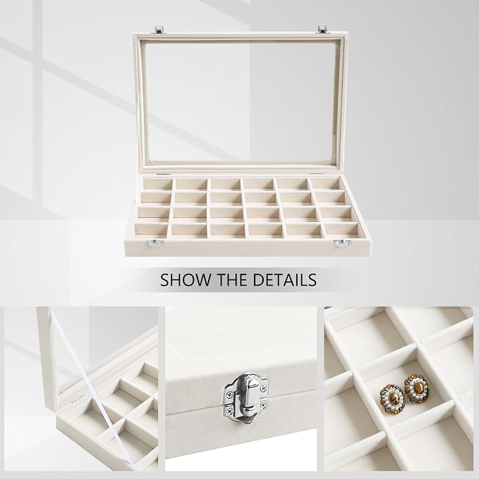 Wudygirl Jewelry Organizer Earring Holder Jewelry Tray - Image 3