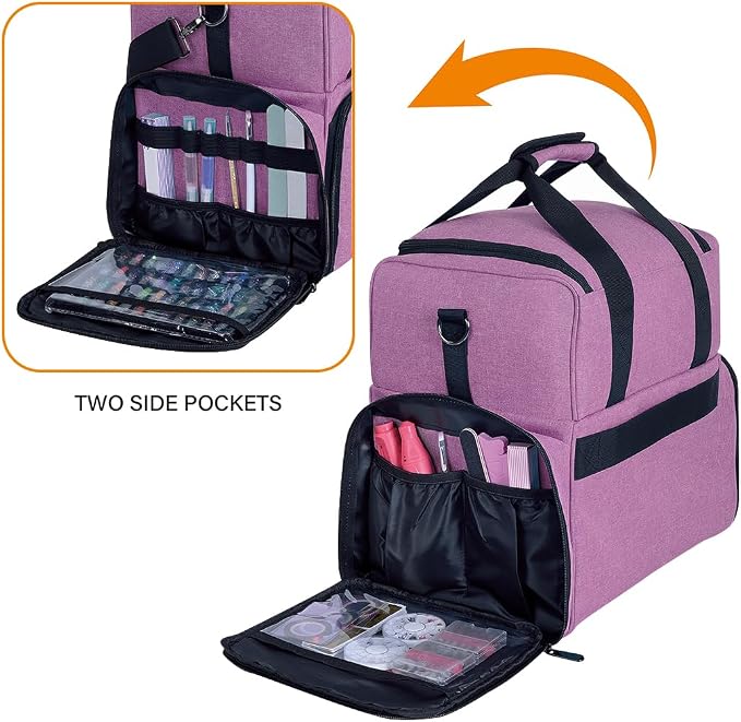 Large Makeup Cosmetic Bag with 3 Removable Case and 2 Removable Dividers Double - Image 3