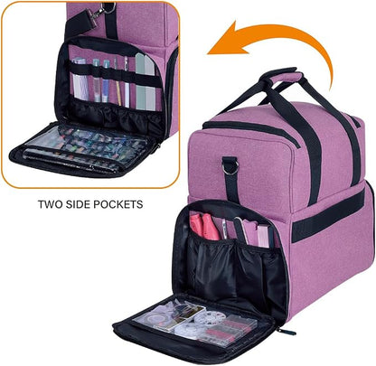 Large Makeup Cosmetic Bag with 3 Removable Case and 2 Removable Dividers Double - Image 3