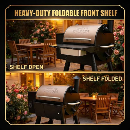 QuliMetal Folding Front Shelf for Traeger Pro 22, Pro 575, Ironwood 650 - Image 4