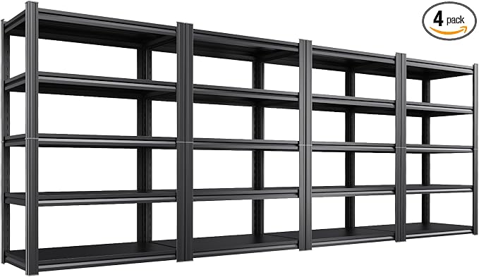 4-Pack Heavy Duty Garage Shelving by CreatingaComfortableLiving