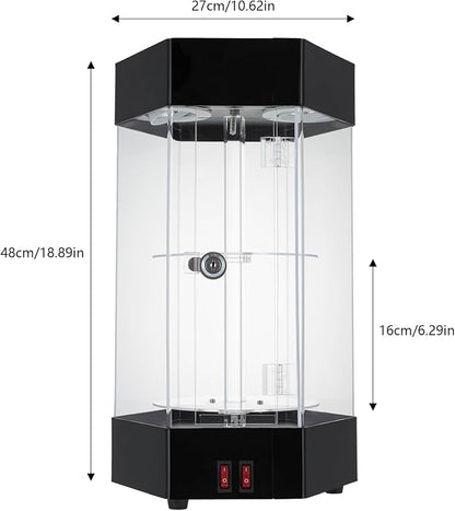 LED Electric Rotating Acrylic Display Case, Jewelry Display Case, Free Standing - Image 9
