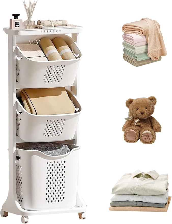 BAOKALER Rolling Laundry Hamper Cart by Unknown