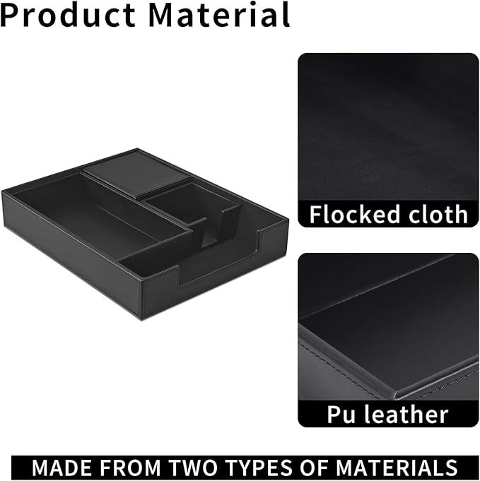 4 Pack Leather Office Supplies/Desk Organizer - Image 5