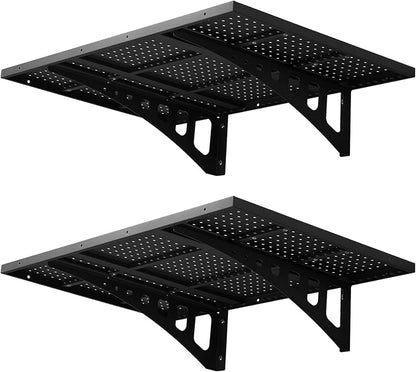 VEVOR 2-Pack Heavy Duty Garage Wall Shelving, 2 x 3 ft Steel Wall Mounted - Image 9