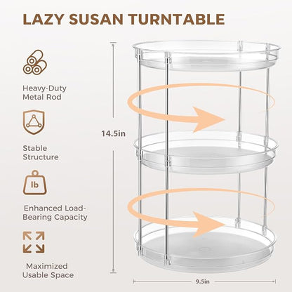 2 Pack 3 Tier Lazy Susan Organizer - Image 2